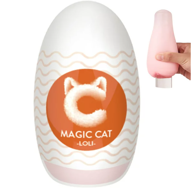CHEVEN Magic Vagina Egg 男性自慰器，超柔软弹力便携式男性性玩具，带 3D 逼真纹理袖子