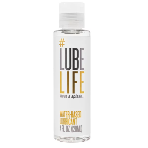 LubeLife 水基個人潤滑劑，男士、女士和情侶潤滑油，不染色，4 Fl Oz