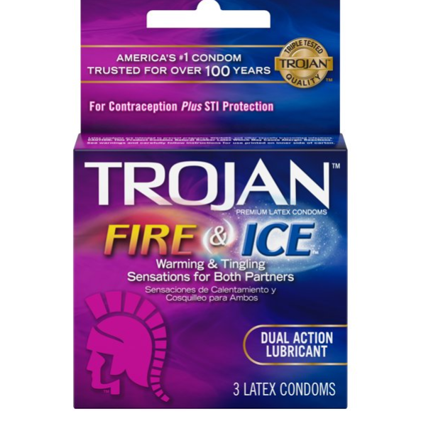TROJAN 冰火雙效避孕套，3 片